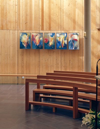 Pfarre Mariä Heimsuchung in Innsbruck mit der Bilderreihe "Der Geist des Herrn" © Gestaltung Hilde Chistè © Aufnahme Clemens Jud